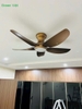 Quạt Trần Đèn 5 Cánh QGV41 Màu Đồng Cát Cho Trần Thấp