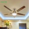 Quạt Trần Đèn Cánh Thép QTVG46 Cao Cấp Green Việt