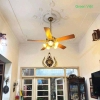 Quạt trần đèn lắp phòng khách QTDG010 Nội Thất Cao Cấp