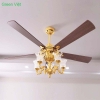Quạt Trần Đèn Mạ Vàng 24K FY968 5 Cánh Cao Cấp Green Việt