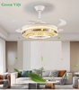 Quạt trần đèn phòng khách QTDK03 cánh cụp cánh xòe