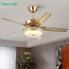 Quạt trần đèn phòng khách QTPKT08 Cao Cấp