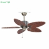 Quạt Trần Đèn QC05 Hình Lá Cọ Sang Trọng Green Việt