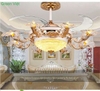 Quạt Trần đèn trang trí Cao Cấp KNQ040 - Quạt Vương Gia lắp biệt thự