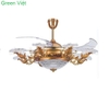 Quạt Trần đèn trang trí Cao Cấp KNQ040 - Quạt Vương Gia lắp biệt thự