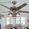 Quạt trần đèn trang trí CD183 Green Việt