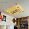 Quạt Trần Đèn Trang Trí QTDS01 Sát Trần Hiện Đại