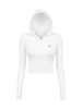 BRETH Ayla Cropped Hoodie Jacket - Trắng Kem