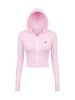 BRETH Ayla Cropped Hoodie Jacket - Hồng