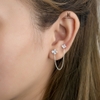 E STUD CHAIN GEM CZ