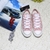 Giày Outlet Converse Handmade Crochet  thấp cổ vải ren hồng CTVH068