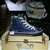 Giày Outlet Converse rubber cao cổ da xanh COUT210