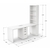 BÀN LÀM VIỆC KẾT HỢP KỆ SÁCH ĐA NĂNG 233x60x205CM – KN HOME DECOR