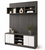 Kệ Tivi Vách Lam Trang Trí MDF Melamine 160x36x250cm Kết Hợp Tủ Lưu Trữ KN Home Decor
