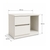 Tab Đầu Giường 2 Ngăn Kéo MDF Melamine 60x40x50cm – KN TG604050