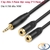 Dây cáp âm thanh DIY chia 3.5mm stereo đực sang 2 cổng 3.5mm cái – Đồng OFC, đầu mạ vàng, dài 0.5M – 50M