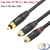 Dây cáp âm thanh DIY chia AV đực sang 2 cổng AV RCA cái – Đồng OFC, đầu mạ vàng, dài 0.5M – 50M
