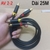 Dây cáp âm thanh RCA hoa sen DIY 2 ra 2 (R/L) cho loa, Amply dài 25M
