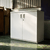 Tủ hồ sơ thấp 2 cánh màu trắng 1000x400x850mm TU064